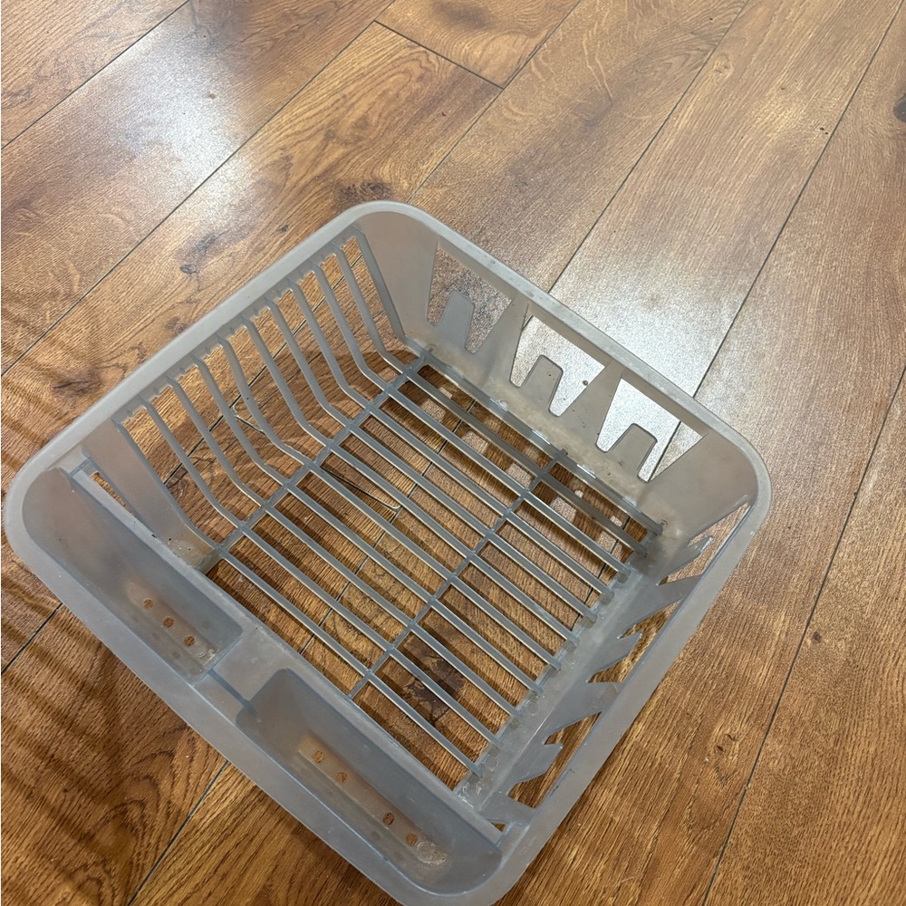 Gray Plastic Storage Basket